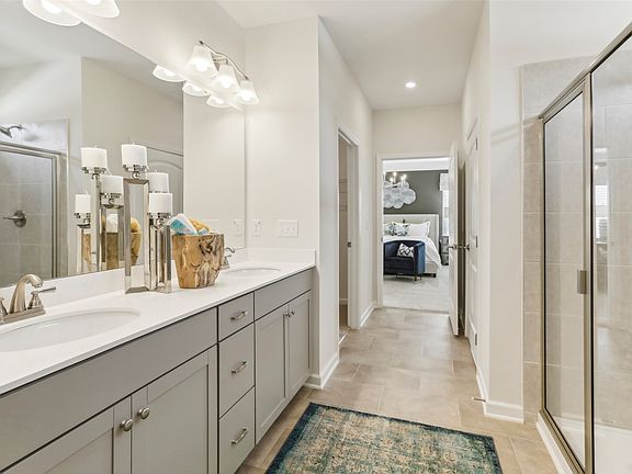 The Avondale- Primary Suite. Sample image for illustration upgrades, options, and colors may vary.