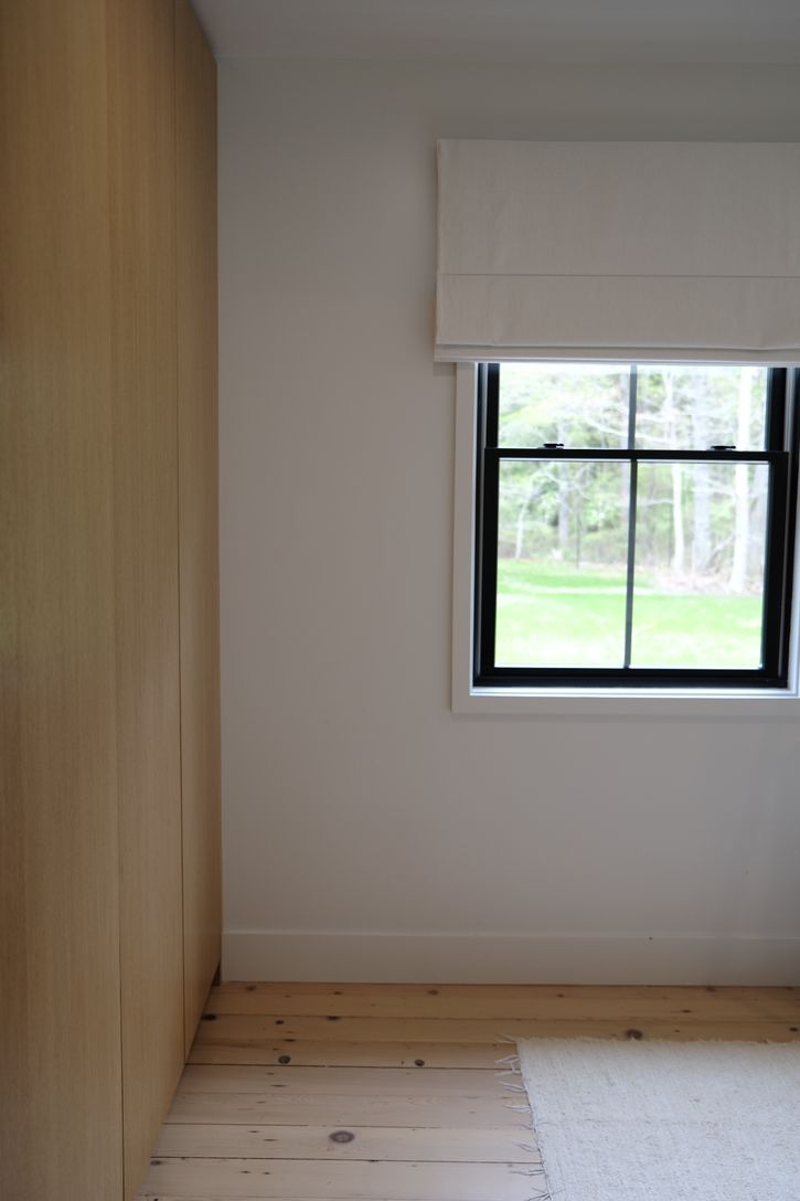  Custom oak closets in the master bath 