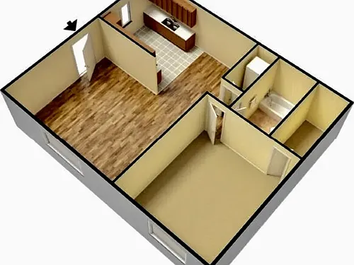 Floor plan 1 Bedroom