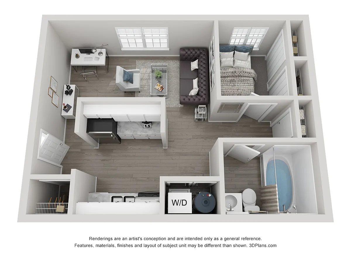 Floor plan 1x1 Standard
