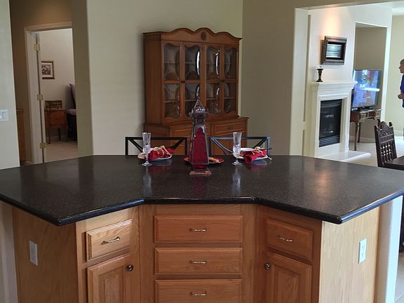 Large kitchen serving island