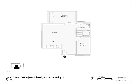 Floor plan 2 Bed 1 Bath - 1280 sqft