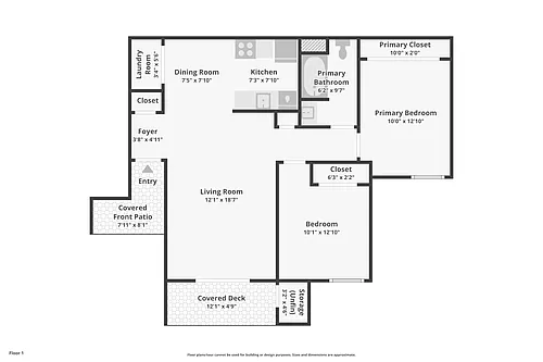Floor plan 2 Bedroom 2 Bathroom