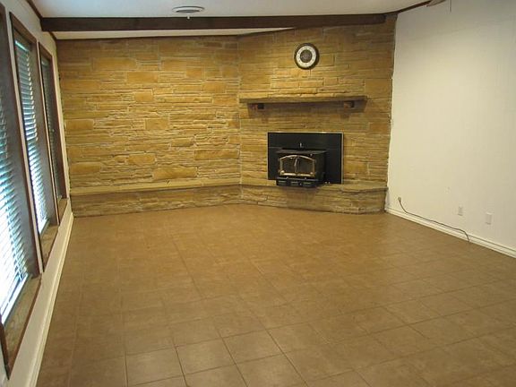 Living room with woodburning stove