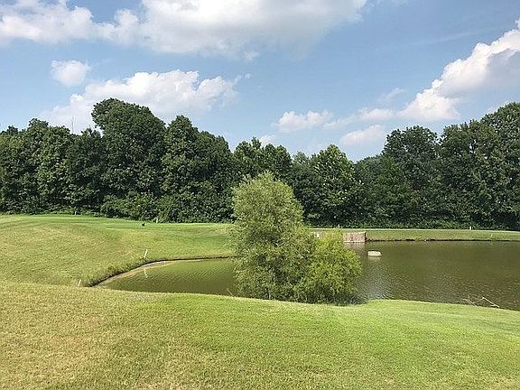 To left of back of house.