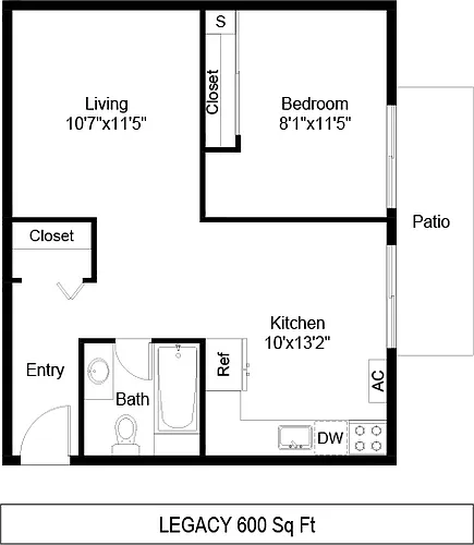 Floor plan Legacy Affordable 1