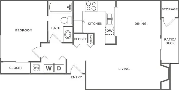 One Bedroom One Bath | 691 sq. ft. One Bedroom One Bath | 691 sq. ft.