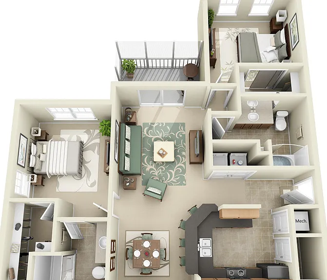 Arbor Glen Apartments - Sonoma - 2 Beds - 2 Baths - 1100 Sq. ft.