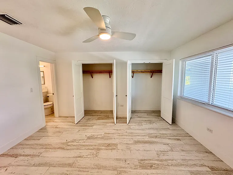 Double Closet in Bedroom
