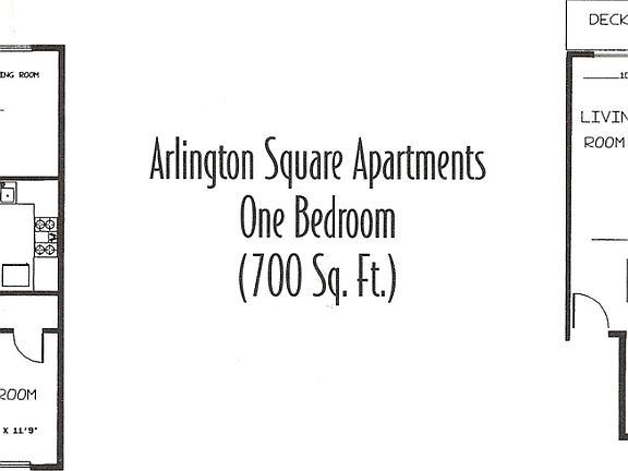 Arlington Square 1 Bedroom Floorplans