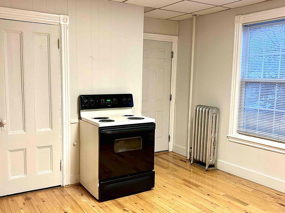 Kitchen, with storage closet and pantry. plenty of shelves