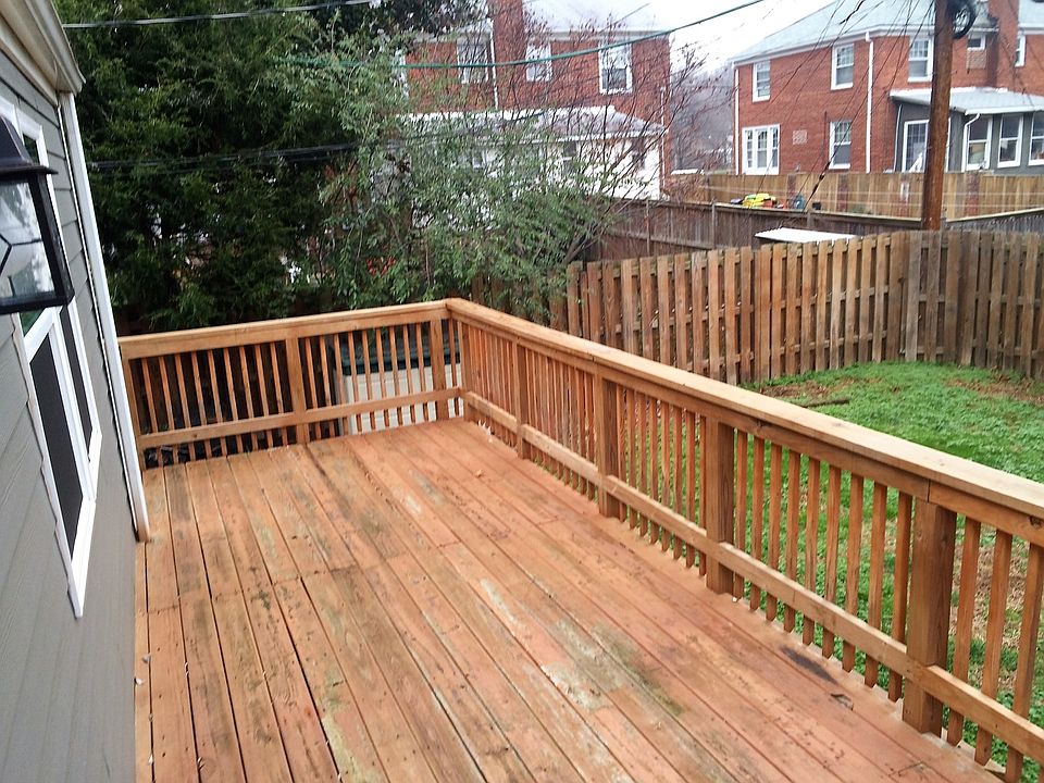 Back deck and yard