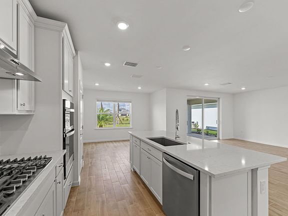 Kitchen with large center island