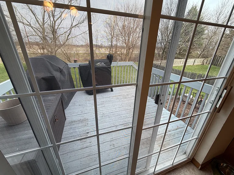 Deck adjoining the dining area/kitchen