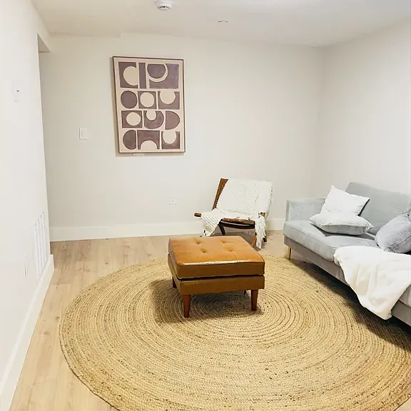Versatile and bright: The finished lower level adds significant living space and a modern, airy feel to the home.
