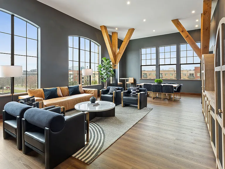 Stylish lounge crafted for hosting