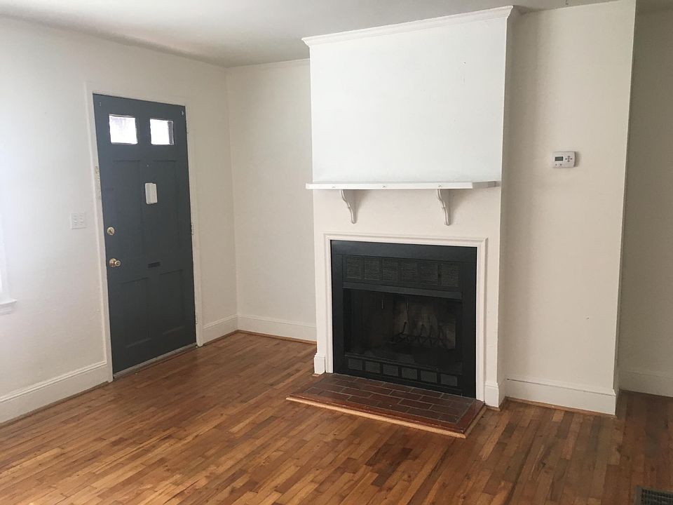 Entryway and fireplace