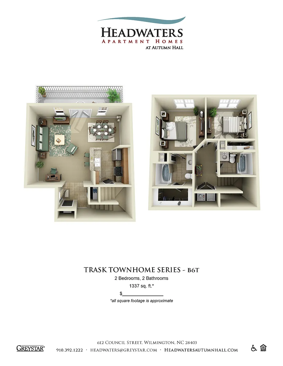 Floor plan 2 Bedroom 2 Bath