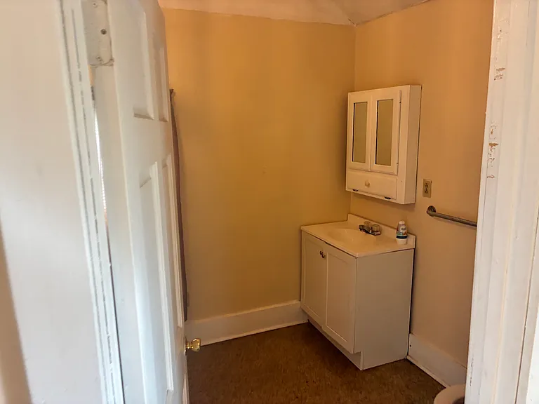 Full downstairs bathroom with tub and shower