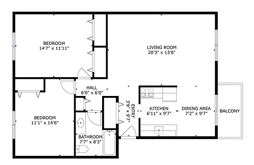 Floor plan 2 Bedroom