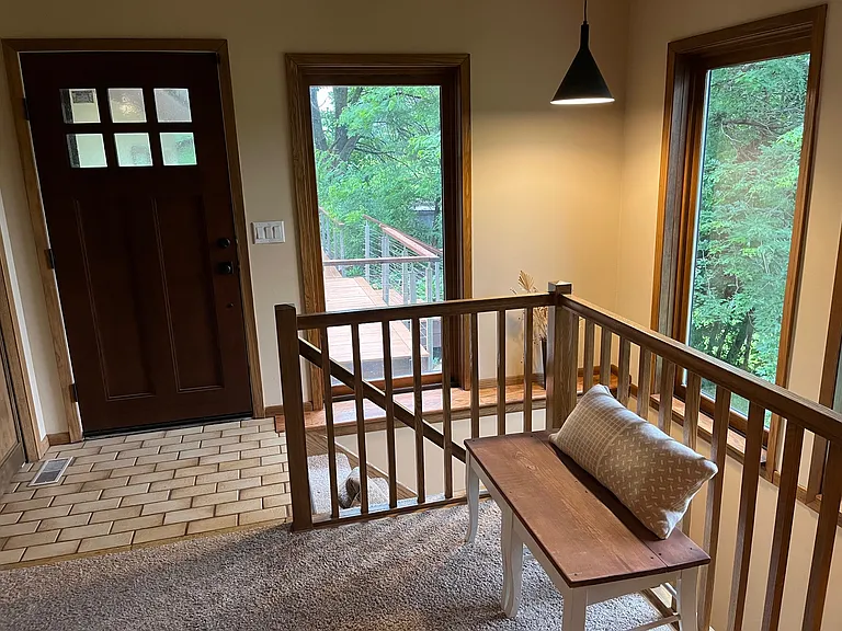 View from stairs