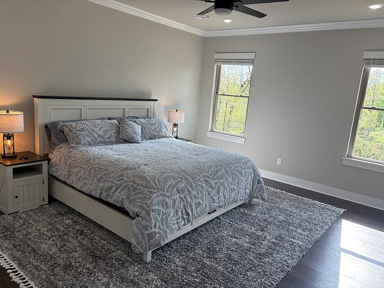 Master bedroom with king size luxury mattress