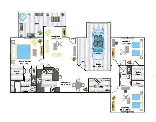 Floor plan Tuscany Villa