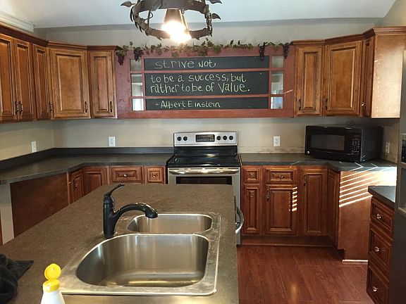 Kitchen is freshly painted white