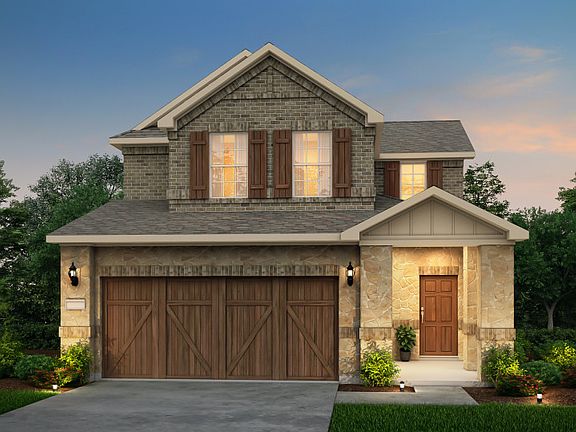 The Harrison, a two-story home with 2-car garage, shown with Home Exterior U