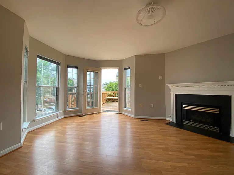 Family room has large deck outside