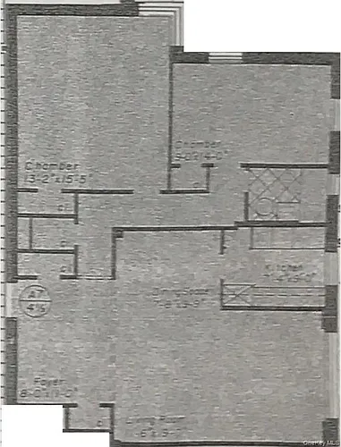 Floor plan 2 beds 1 bath