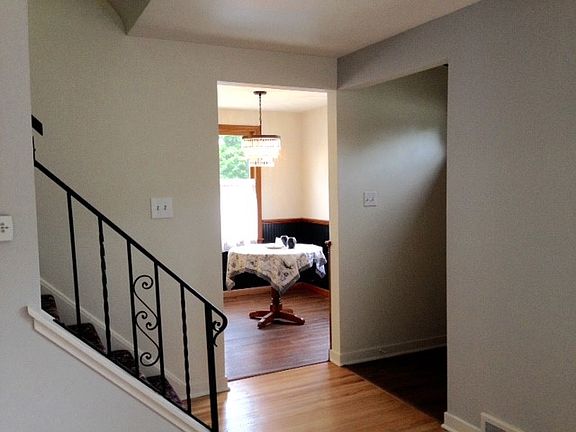 Looking into dining room