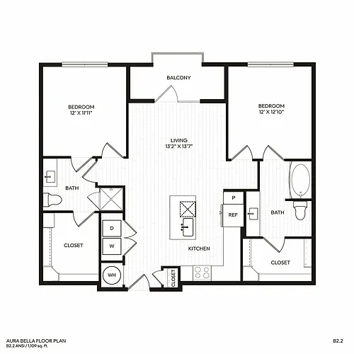 Floor plan B2.2 ANSI
