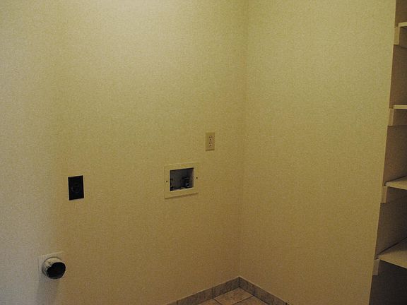 Laundry Hookups and Pantry Shelves