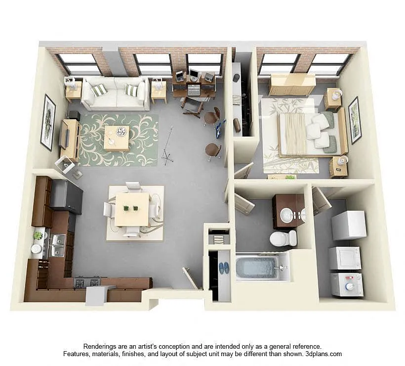 Floor plan One Bedroom X06
