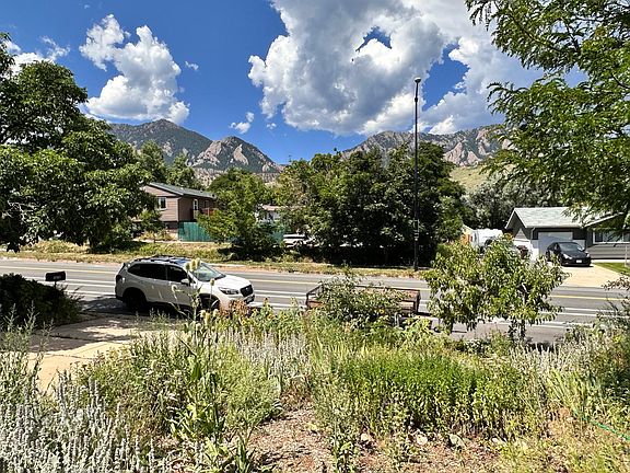 View of the flatirons from the front door