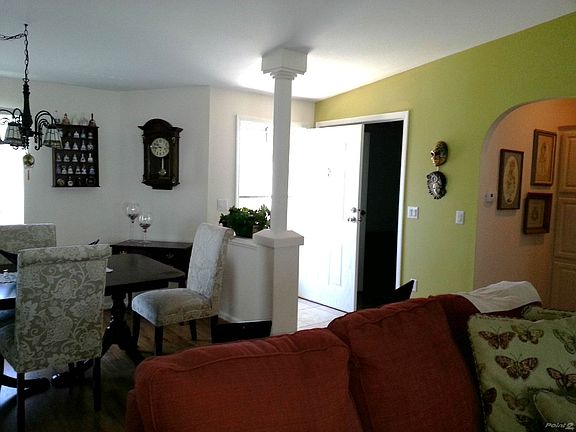 front door, dining area