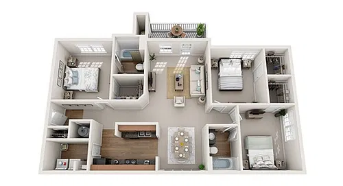 Floor plan Mezzanine with Deck