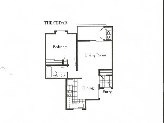 1x1 726 sq/ft with washer and dryer