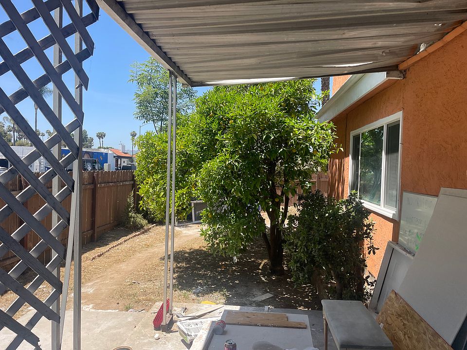 Outside Patio with a New Sliding Glass Vinyl Door from Dining Area