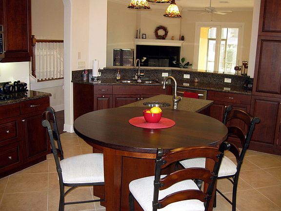 Kitchen into living room