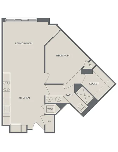 Floor plan One Bedroom B