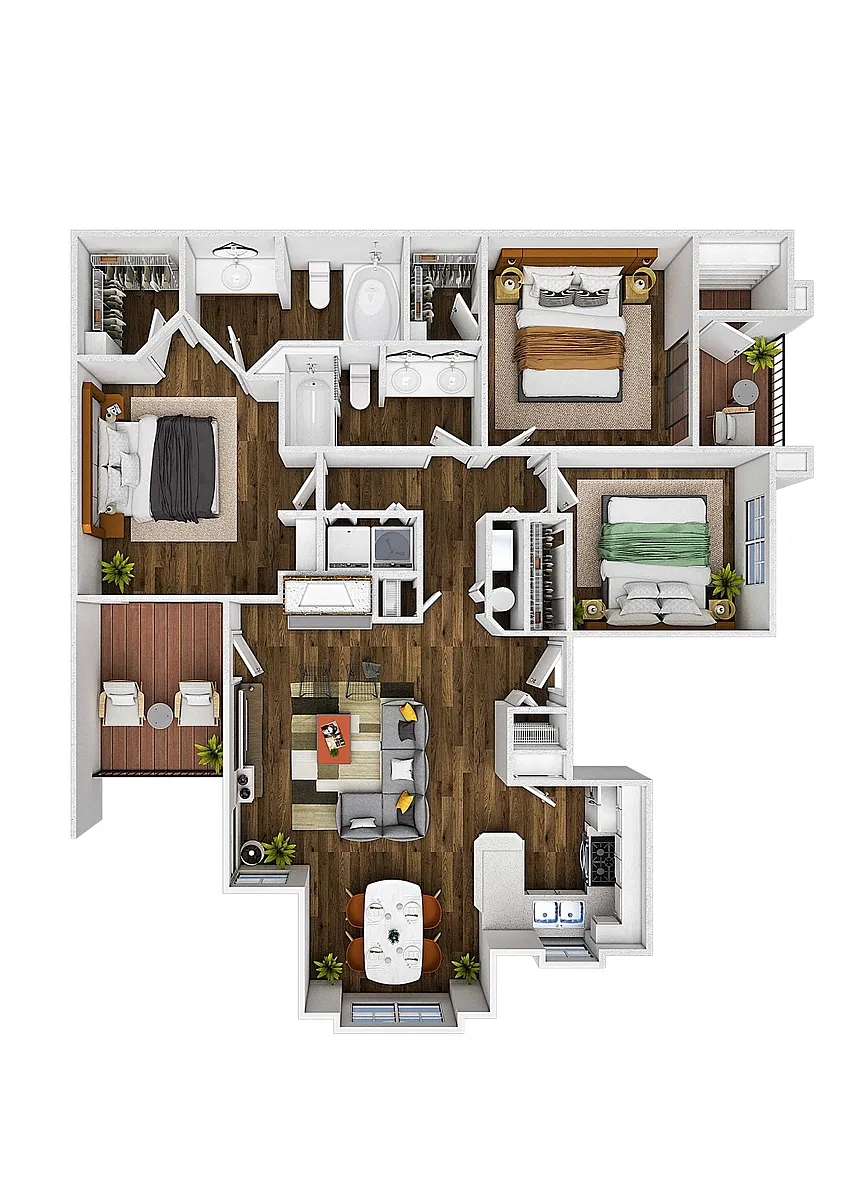 Floor plan Larkspur with Detached Garage