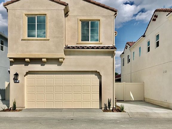 Two car garage with added parking space