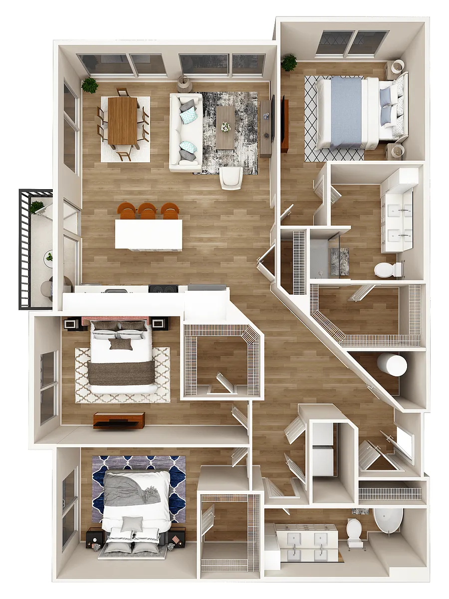 Floor plan 3 Bed 2 Bath