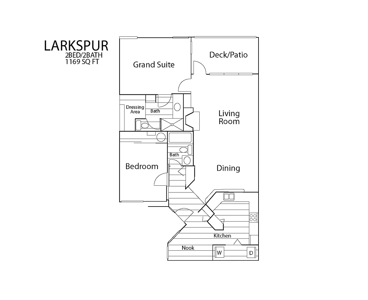 Floor plan 2 Bedroom C1