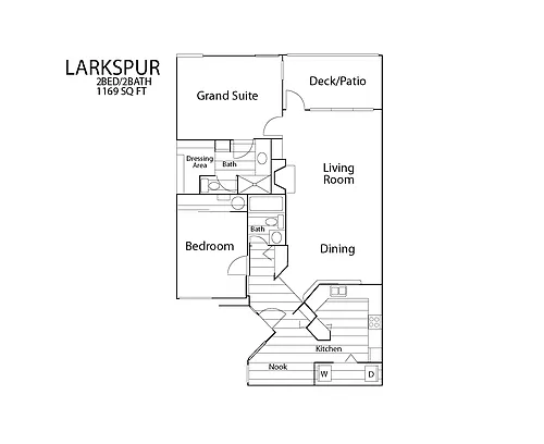 Floor plan 2 Bedroom C1