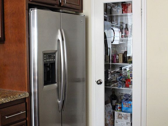 Pantry storage in kitchen.