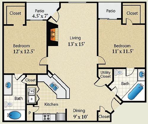 Floor plan The Sycamore Renovated