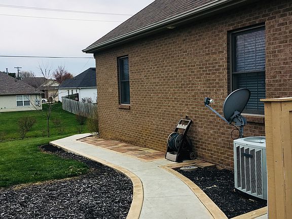 Stamped concrete sidewalk 
